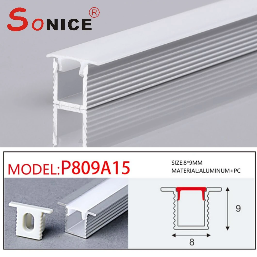 P0809 Surface Cabinet and Home Decoration LED Aluminum Profile