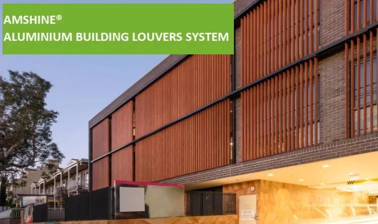 External Sun Shade Louvres Building Facade Aluminum Louver