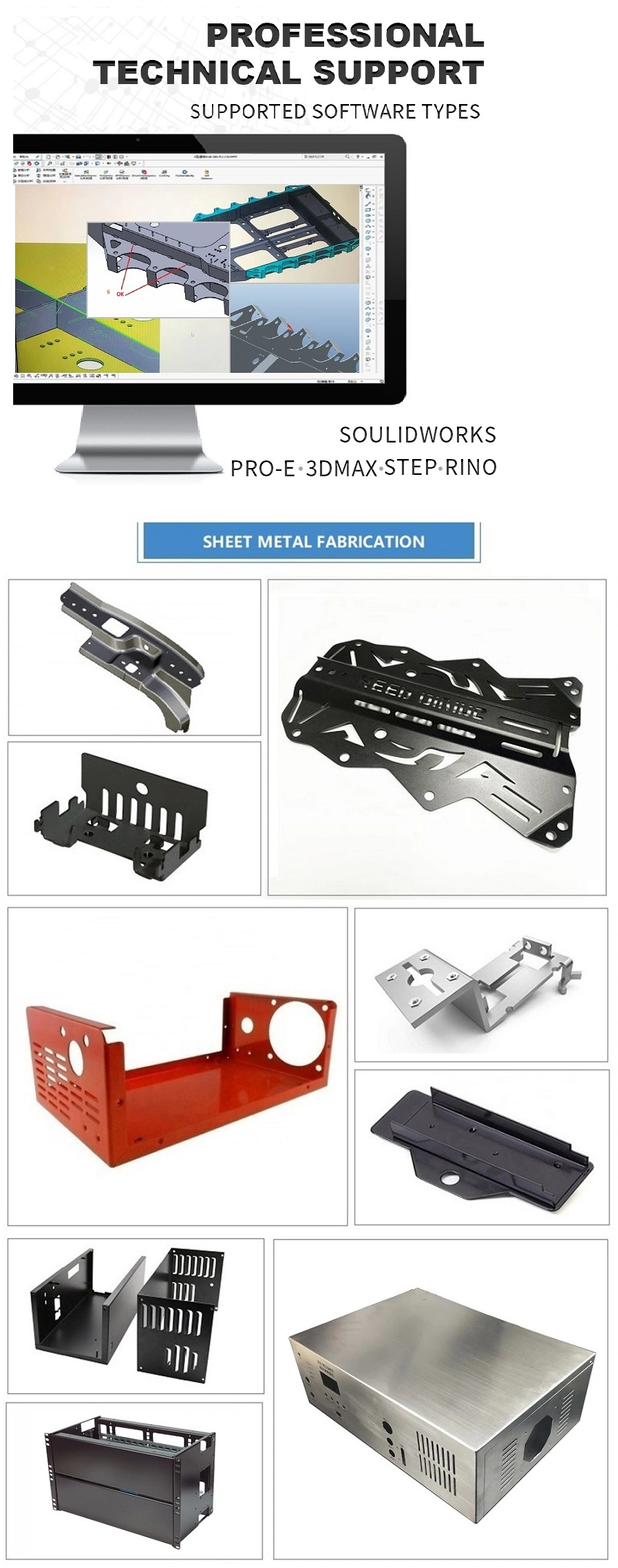 Sheet Metal Customized High Quality Aluminium Laser Cutting Copper Coating Bending