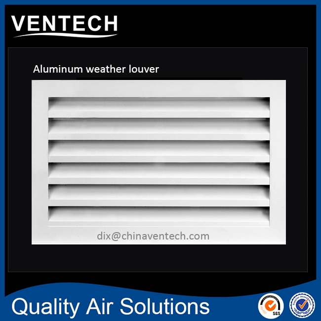 HVAC Aluminum Transfer Air External Grille Fine Mesh Waterproof Weather Louver
