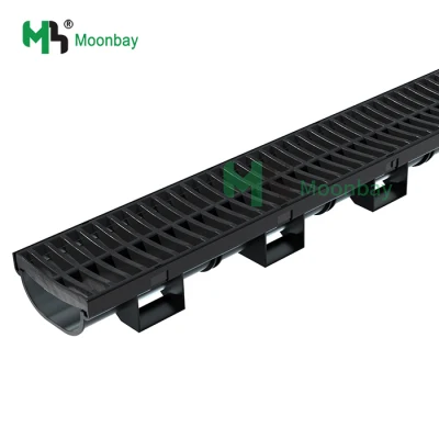 HDPE/PP Trench Drain Channel Gray Plastic Grate for Construction Product