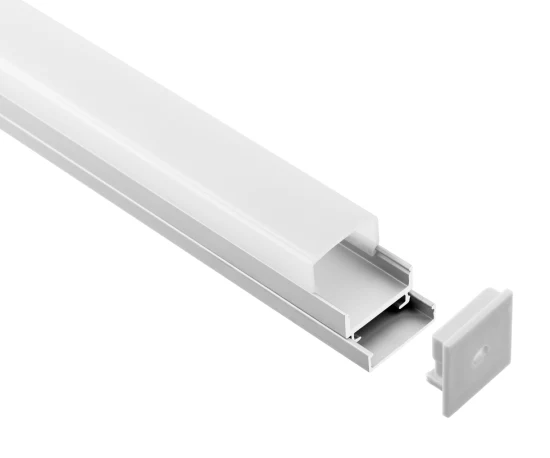 Surface Mounted LED Aluminum Profile with Acrylic Cover Rectangular Shape