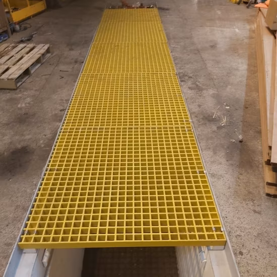 12′′ X 48′′ X 1.5′′ Trench Drain Grates, FRP Grating Cover