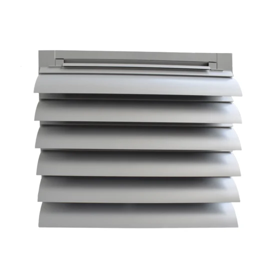 Enhanced Storm Proof Aluminium Louver Panel Aluminum Weather Louver Double Bank Aluminium Louver for External