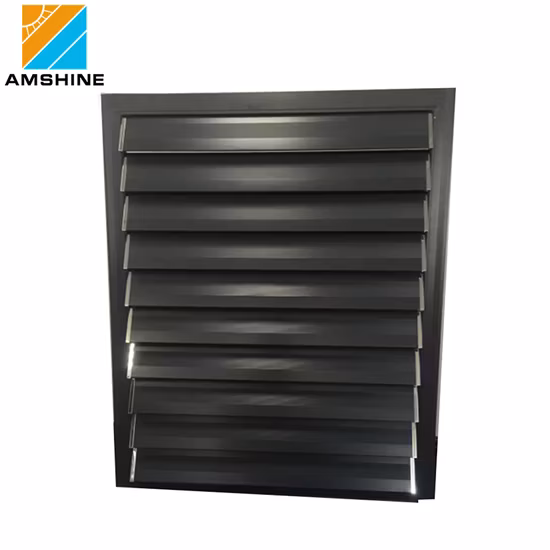 Motorized Balcony Sun Shades Aluminium Adjustable External Elliptical Louver for Exterior Wall